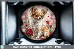 GorgeousDogs 01 Checker Valentine Car Coaster design.