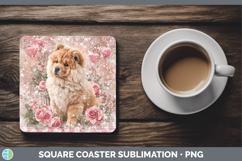 GorgeousDogs 01 Checker Valentine Square Coaster design.