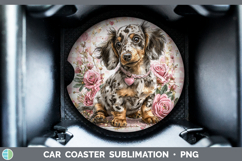GorgeousDogs 01 Checker Valentine Car Coaster design.