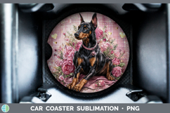 GorgeousDogs 01 Checker Valentine Car Coaster design.