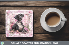 GorgeousDogs 01 Checker Valentine Square Coaster design.