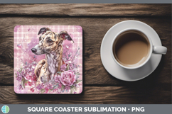 GorgeousDogs 01 Checker Valentine Square Coaster design.