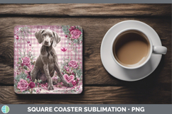 GorgeousDogs 01 Checker Valentine Square Coaster design.