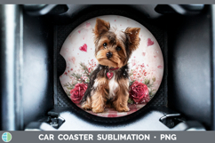 GorgeousDogs 01 Checker Valentine Car Coaster design.