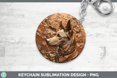 GorgeousDogs 01 Copper Relief Keychain design.