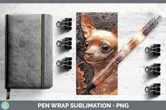 GorgeousDogs 01 Copper Relief Pen Wrap design.