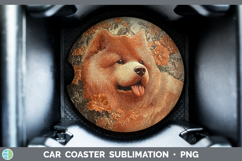 GorgeousDogs 01 Copper Relief Car Coaster design.