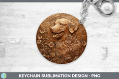 GorgeousDogs 01 Copper Relief Keychain design.