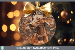 GorgeousDogs 01 Copper Relief Ornament design.