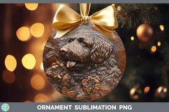 GorgeousDogs 01 Copper Relief Ornament design.