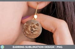 GorgeousDogs 01 Copper Relief Round Earrings design.
