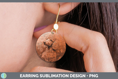 GorgeousDogs 01 Copper Relief Round Earrings design.