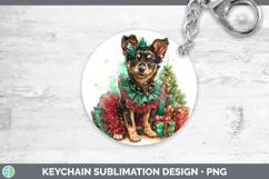 GorgeousDogs 01 Cute Christmas Keychain design.