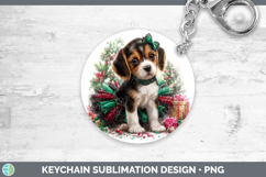 GorgeousDogs 01 Cute Christmas Keychain design.