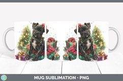 GorgeousDogs 01 Cute Christmas Mug Wrap design.
