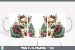 GorgeousDogs 01 Cute Christmas Mug Wrap design.