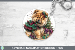 GorgeousDogs 01 Cute Christmas Keychain design.