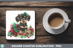 GorgeousDogs 01 Cute Christmas Square Coaster design.
