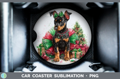 GorgeousDogs 01 Cute Christmas Car Coaster design.