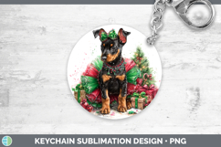 GorgeousDogs 01 Cute Christmas Keychain design.
