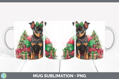 GorgeousDogs 01 Cute Christmas Mug Wrap design.