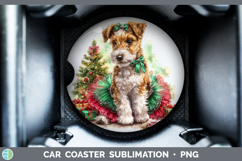 GorgeousDogs 01 Cute Christmas Car Coaster design.
