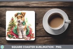 GorgeousDogs 01 Cute Christmas Square Coaster design.
