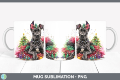 GorgeousDogs 01 Cute Christmas Mug Wrap design.