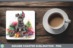 GorgeousDogs 01 Cute Christmas Square Coaster design.