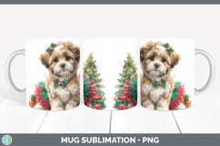 GorgeousDogs 01 Cute Christmas Mug Wrap design.