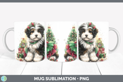 GorgeousDogs 01 Cute Christmas Mug Wrap design.