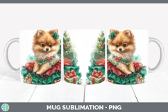 GorgeousDogs 01 Cute Christmas Mug Wrap design.