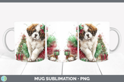 GorgeousDogs 01 Cute Christmas Mug Wrap design.