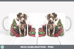 GorgeousDogs 01 Cute Christmas Mug Wrap design.