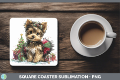 GorgeousDogs 01 Cute Christmas Square Coaster design.