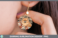 GorgeousDogs 01 Flannel Round Earrings design.