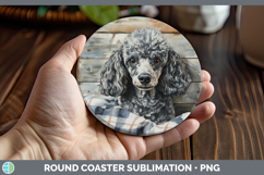 GorgeousDogs 01 Flannel Round Coaster design.