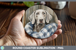 GorgeousDogs 01 Flannel Round Coaster design.