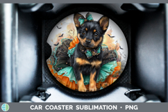 GorgeousDogs 01 Halloween Car Coaster design.