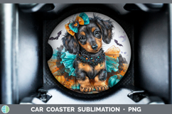 GorgeousDogs 01 Halloween Car Coaster design.