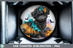 GorgeousDogs 01 Halloween Car Coaster design.