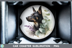 GorgeousDogs 01 Lavender and Eucalyptus Car Coaster design.