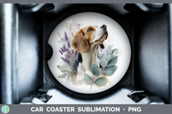 GorgeousDogs 01 Lavender and Eucalyptus Car Coaster design.