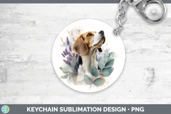 GorgeousDogs 01 Lavender and Eucalyptus Keychain design.