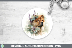 GorgeousDogs 01 Lavender and Eucalyptus Keychain design.