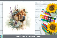 GorgeousDogs 01 Lavender and Eucalyptus Paper Backgrounds design.