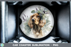 GorgeousDogs 01 Lavender and Eucalyptus Car Coaster design.