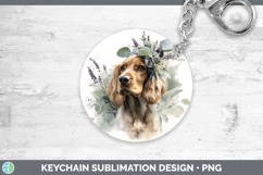 GorgeousDogs 01 Lavender and Eucalyptus Keychain design.