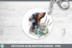 GorgeousDogs 01 Lavender and Eucalyptus Keychain design.