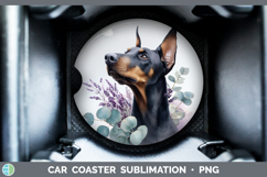 GorgeousDogs 01 Lavender and Eucalyptus Car Coaster design.
